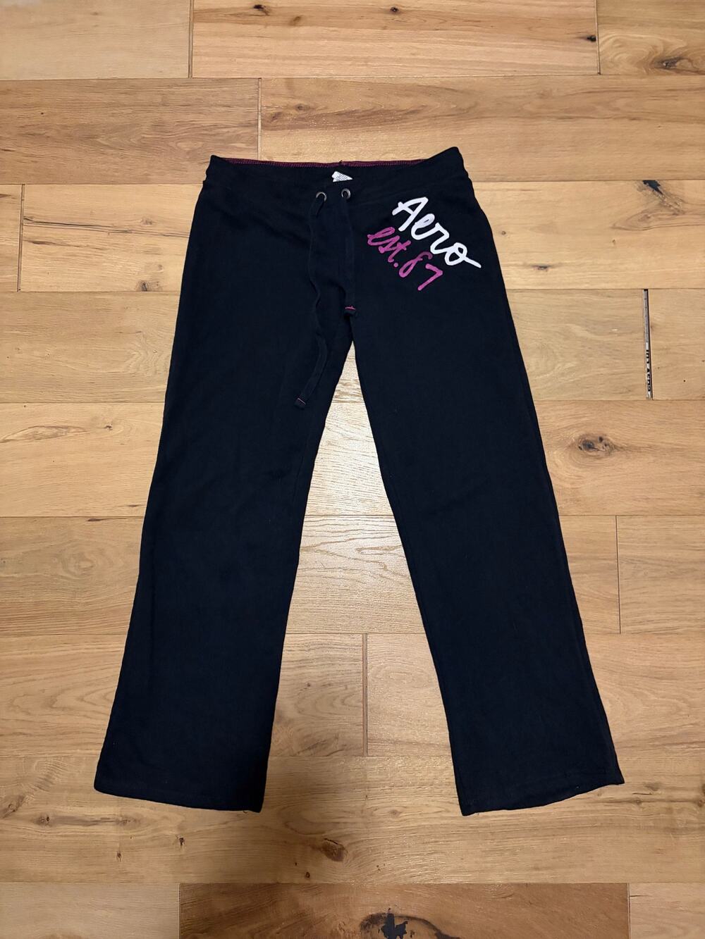 Vintage Aeropostale Black Low-Rise Sweatpants